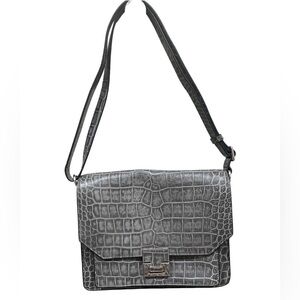 Ivanka Trump Grey Animal Print Medium Sized Shoulder Bag